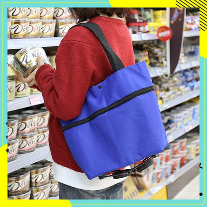 2-in-1 Foldable Shopping Cart